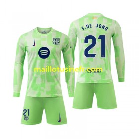 Maillot de Foot FC Barcelone F DE JONG 21 Troisième 2024-25 Manches Longues - Enfant